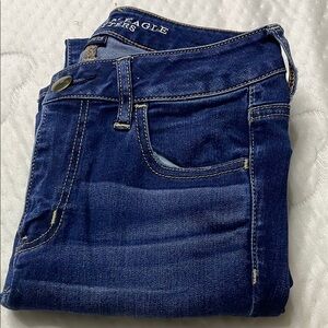 American Eagle Outfitters Women's Skinny Jeans in Deep Blue